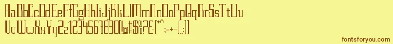 PettitV.2Regular Font – Brown Fonts on Yellow Background