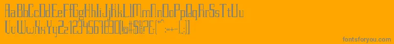 PettitV.2Regular-Schriftart – Graue Schriften auf orangefarbenem Hintergrund