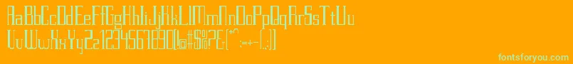 PettitV.2Regular Font – Green Fonts on Orange Background