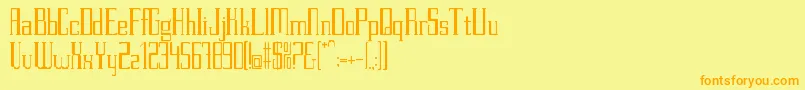 PettitV.2Regular Font – Orange Fonts on Yellow Background