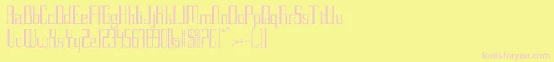 PettitV.2Regular Font – Pink Fonts on Yellow Background