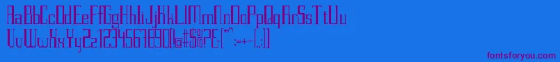 PettitV.2Regular Font – Purple Fonts on Blue Background