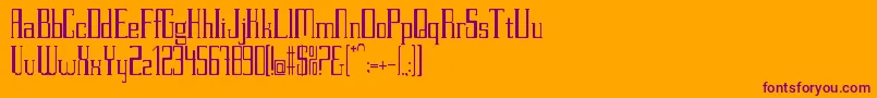 PettitV.2Regular Font – Purple Fonts on Orange Background