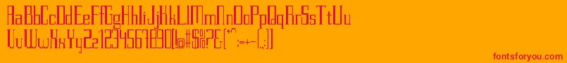 PettitV.2Regular Font – Red Fonts on Orange Background