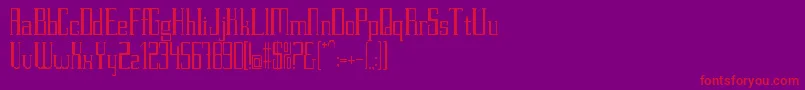 PettitV.2Regular Font – Red Fonts on Purple Background