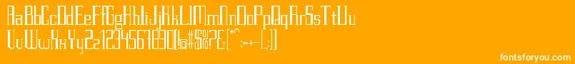 PettitV.2Regular-Schriftart – Weiße Schriften auf orangefarbenem Hintergrund