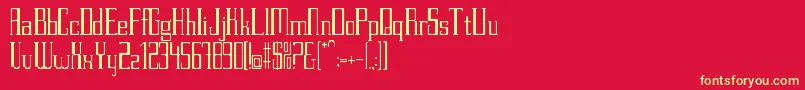 PettitV.2Regular Font – Yellow Fonts on Red Background