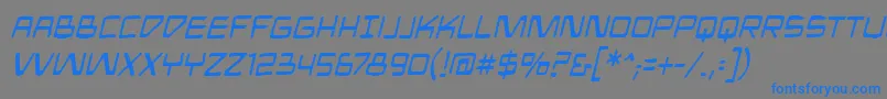 MandroidbbItalbb Font – Blue Fonts on Gray Background