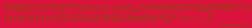 MandroidbbItalbb Font – Brown Fonts on Red Background
