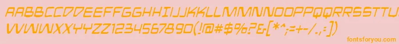 MandroidbbItalbb Font – Orange Fonts on Pink Background