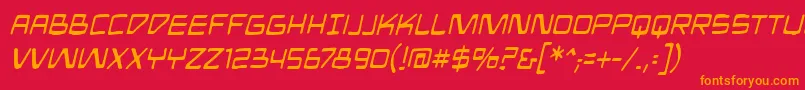 MandroidbbItalbb Font – Orange Fonts on Red Background