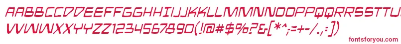 MandroidbbItalbb Font – Red Fonts on White Background