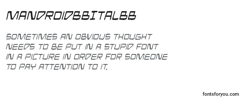 Review of the MandroidbbItalbb Font