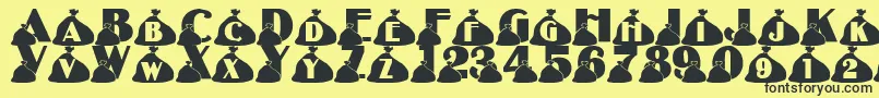 LmsRubbish Font – Black Fonts on Yellow Background