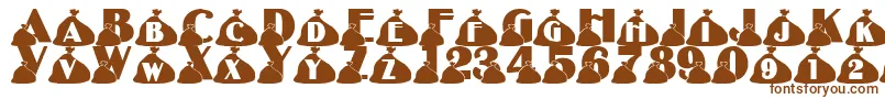Шрифт LmsRubbish – коричневые шрифты на белом фоне