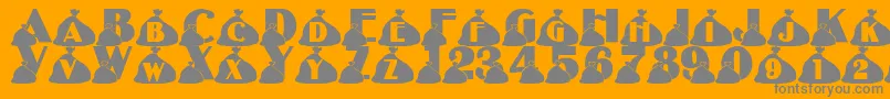 LmsRubbish Font – Gray Fonts on Orange Background