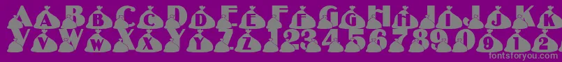 LmsRubbish Font – Gray Fonts on Purple Background