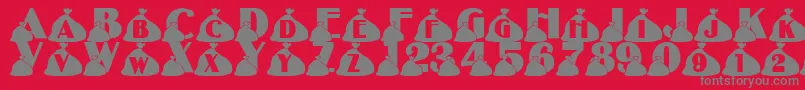 LmsRubbish Font – Gray Fonts on Red Background