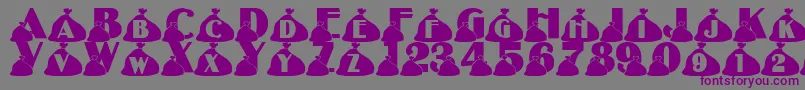 LmsRubbish Font – Purple Fonts on Gray Background
