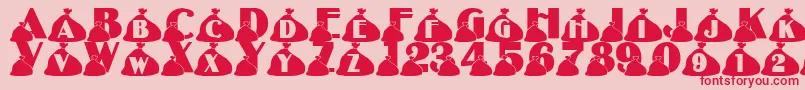 LmsRubbish Font – Red Fonts on Pink Background