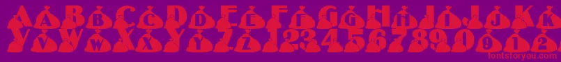 LmsRubbish Font – Red Fonts on Purple Background