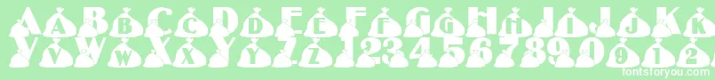 LmsRubbish Font – White Fonts on Green Background