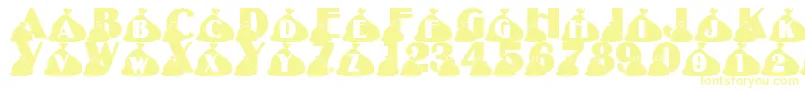 LmsRubbish Font – Yellow Fonts on White Background