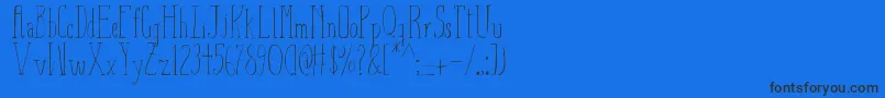 AizaShineSerif-fontti – mustat fontit sinisellä taustalla