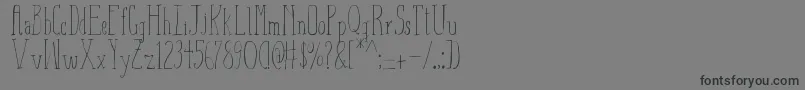 AizaShineSerif-fontti – mustat fontit harmaalla taustalla