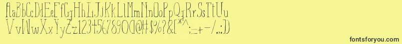 AizaShineSerif Font – Black Fonts on Yellow Background