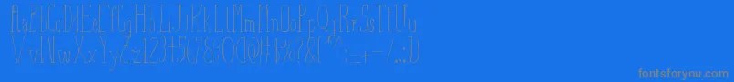 AizaShineSerif-Schriftart – Graue Schriften auf blauem Hintergrund