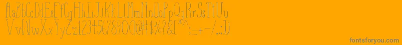 AizaShineSerif-Schriftart – Graue Schriften auf orangefarbenem Hintergrund