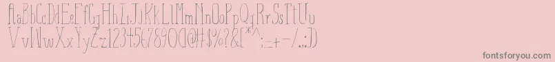 AizaShineSerif-fontti – harmaat kirjasimet vaaleanpunaisella taustalla