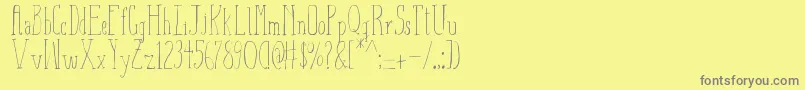 AizaShineSerif Font – Gray Fonts on Yellow Background
