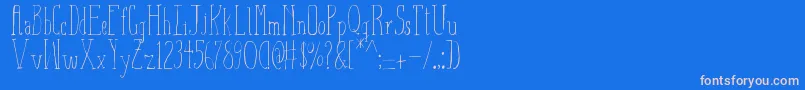 フォントAizaShineSerif – ピンクの文字、青い背景