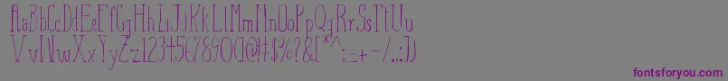 Шрифт AizaShineSerif – фиолетовые шрифты на сером фоне