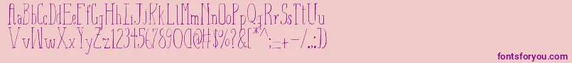 AizaShineSerif Font – Purple Fonts on Pink Background