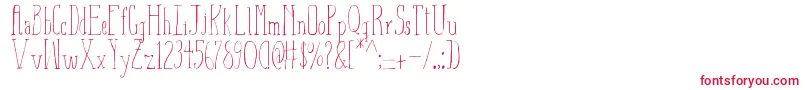 フォントAizaShineSerif – 赤い文字