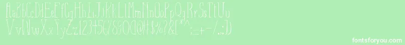 AizaShineSerif Font – White Fonts on Green Background