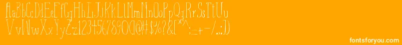 フォントAizaShineSerif – オレンジの背景に白い文字