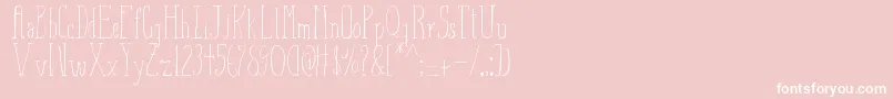 フォントAizaShineSerif – ピンクの背景に白い文字