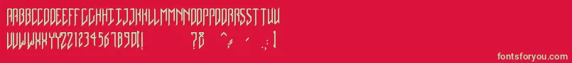 NativeDancer Font – Green Fonts on Red Background