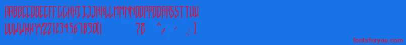 NativeDancer Font – Red Fonts on Blue Background