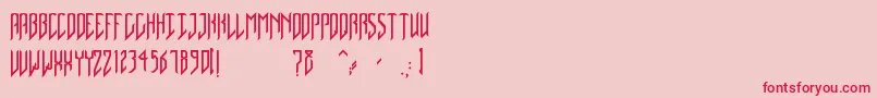 NativeDancer-Schriftart – Rote Schriften auf rosa Hintergrund