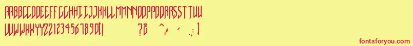 NativeDancer Font – Red Fonts on Yellow Background