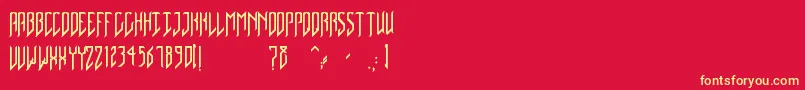 NativeDancer Font – Yellow Fonts on Red Background