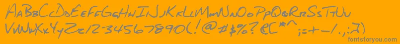 DjbAboutABoy Font – Gray Fonts on Orange Background