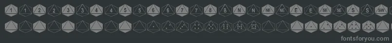 DpolyEightSider Font – Gray Fonts on Black Background