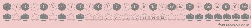 DpolyEightSider Font – Gray Fonts on Pink Background