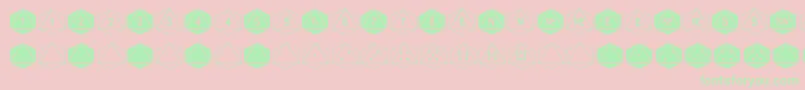 DpolyEightSider Font – Green Fonts on Pink Background